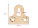 Keyhole Mirror Plates 38mm Solid Brass pack 100